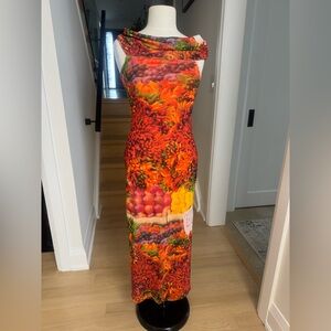 Zara Picante Bodycone Mesh Off-Shoulder Dress M